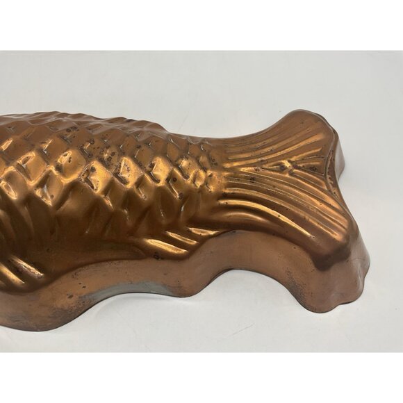 Copper Vintage 1970s Daewoo Copper Fish Kitchen Mold Made in Korea Home Decor - Picture 7 of 12